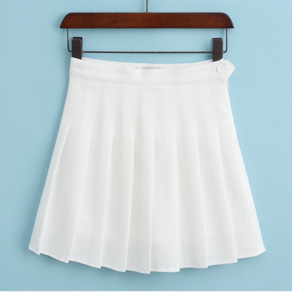 American Apparel White Tennis Skirt